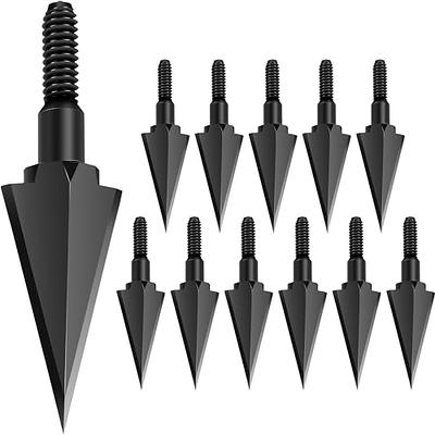 SUNYA Broadheads 100 Grain Steel Archery Arrow Tips for Compound, Recurve  Bow & Crossbow, Traditional Screw-in Arrow Heads for Arrows, Pack of 12 in  a Storage Case - Yahoo Shopping