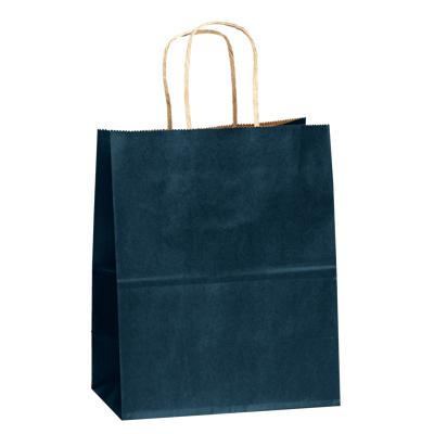 GSSUSA 100pcs 5.25 x 3.75 x 8 Brown Kraft Paper Bags,Handled, Shopping, Gift