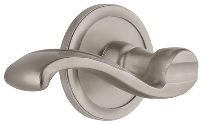 Aluminum Finish Commercial Door Handle Lever with Cam Plug - Right Handed