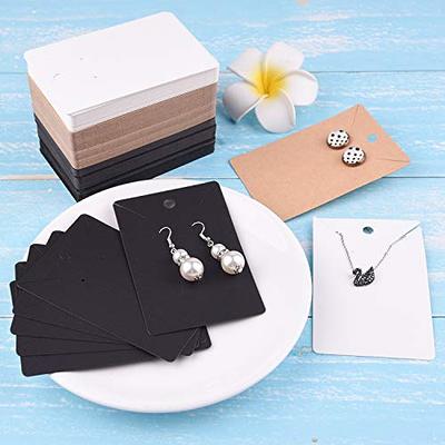 TUPARKA 120 PCS Earring Display Card,Necklace Display Cards with120Pcs  Self-Seal Bags, Earring Holder Cards Blank Kraft Paper Tags for DIY Ear  Studs and Earrings in Black, Brown, and White - Yahoo Shopping