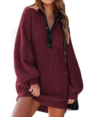 Oversized Knit Sweater Dress