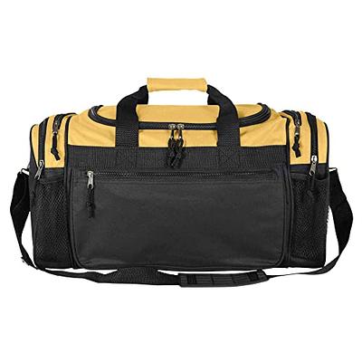 DALIX 20 Sports Duffle Bag w Water Bottle Mesh and Valuables