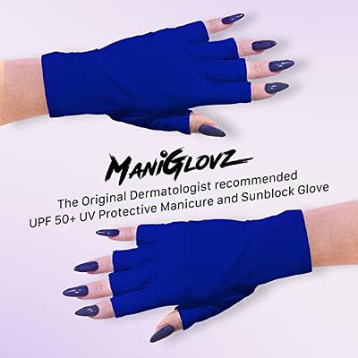 ManiGlovz - The Original UPF 50+ UV Light Protective Nail Gloves, Gel  Manicure Gloves and Anti UV Fingerless Gloves for Women, Can be Used as  Sun Protection Gloves for Driving