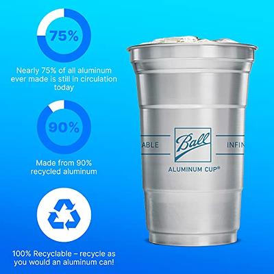 Ball Aluminum 10 Cups | The Ultimate 100% Recyclable Cold-Drink Cup 20 oz.  Cup