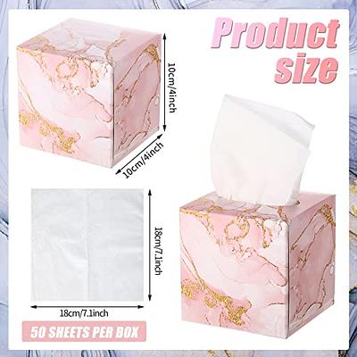 9 Pcs Square Tissues Cube Box Travel Tissue Box with 50 Counts Soft Facial  Tissues Pocket Tissues Car Tissue Holder for Car Toilet Household (Classic