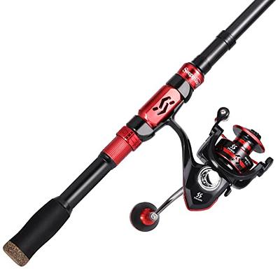 Sougayilang Carbon Fiber & Fiberglass Fishing Rod Set