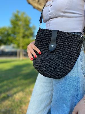 granny square crochet Fanny pack, bum bag. Fully lined