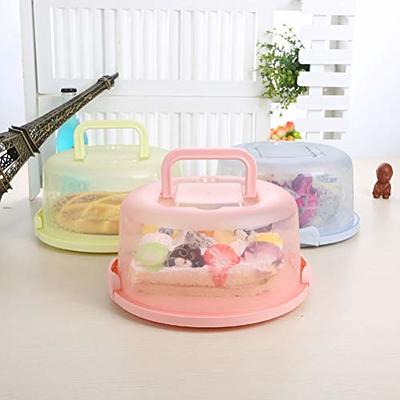 Portable Cake Carrier with Handle Plastic Cake Container Holder with Lid 