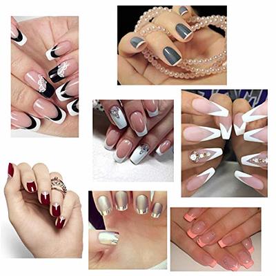 Nail art french tip stencil guides