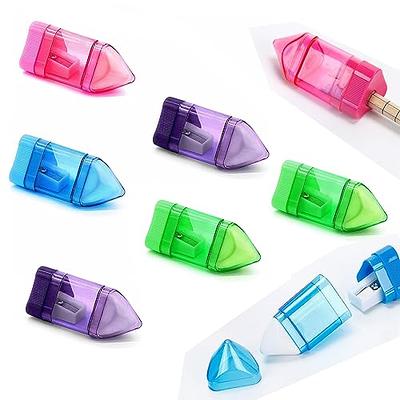 cobee 8 PCS Pencil Sharpener, Dual Holes Compact Colored Handheld