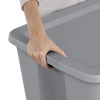 Sterilite 18 Gallon Tote Box Plastic, Gray 