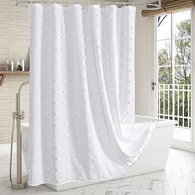 Extra Long Shower Curtains Shabby Chic Ruffled White Shower Curtain Cotton Shower  Curtains Farmhouse Bathroom 