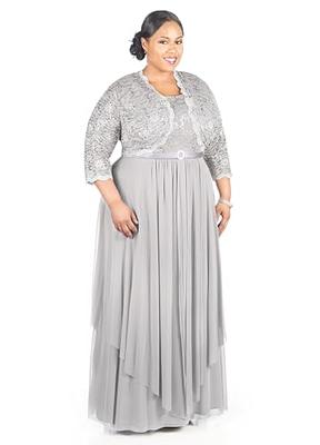 R&M Richards 2 Piece Bell Sleeve Plus Size Mother Of The Bride