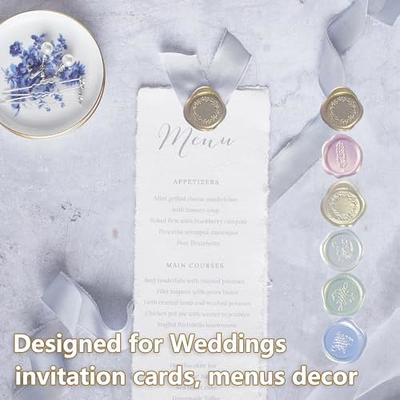 Gold Embossed Heart Envelope Seals with Invitation Envelopes for Wedding  Self-Adhesive Heart Wax Seal Looking Stickers Labels Envelope for Wedding