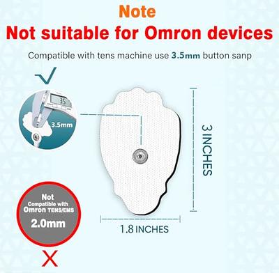 TENS Electrodes Compatible with Compex TENS units - 8 Premium 2x2  Replacement Pads for Compex TENS Units - Discount TENS Brand 