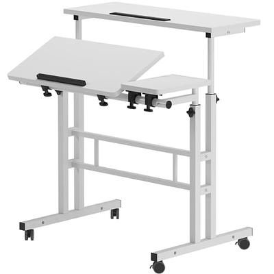 Small Footprint Sit-Stand Mobile Workstation - Black