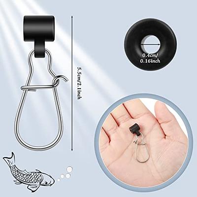 50 Pieces Fishing Line Sinker Slides with Duo Lock Fishing Clips