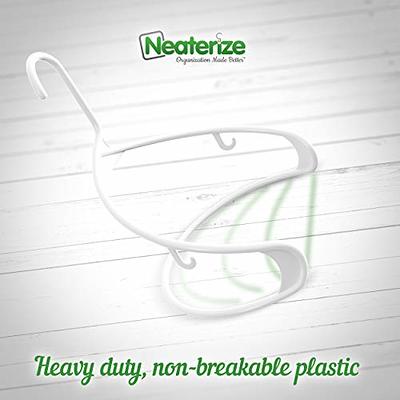 Neaterize Plastic Clothes Hangers Heavy Duty - Durable Coat and Clothes  Hangers - Lightweight Space Saving Laundry Hangers - Perfect Dorm