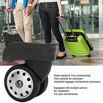 Suitcase Wheels, 1 Pair A88 Black 360 Swivel Luggage Multi Hole