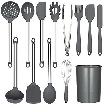 Kitchen Utensils Set-12 Pieces Silicone Cooking Utensils Set (Dishwasher  Safe) 392°F Heat Resistant Spatula Set, Nonstick Cookware