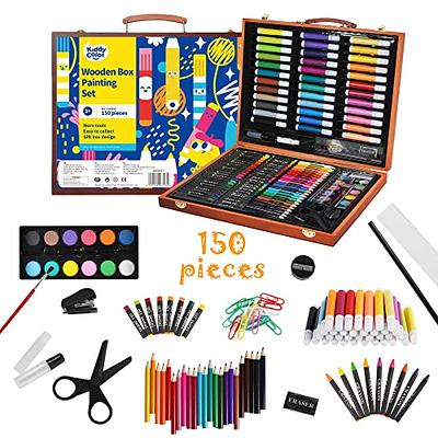 yasest Washable Kids Markers Set - 66Pcs Coloring Markers Kit for Kids Ages  4 5 6 7 8 8-12 with Mermaid Pencil Case, Markers and Crayons, Glitter Gel