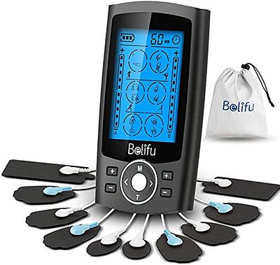 Comfier Tens Unit Muscle Stimulator with 2 Channels, Electric Pulse Back Massager for Pain Relief Therapy with 24 Modes-CF-8015