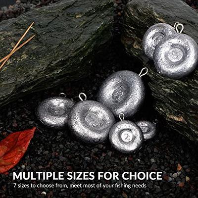 5pcs Fishing Weights Disc Sinkers Catfishing Tackle Sinkers Surf Fishing  Weights Coin Sinkers For Saltwater