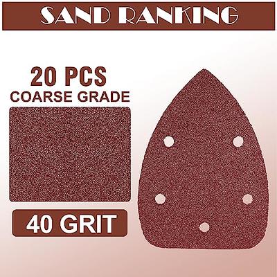 LotFancy Sanding Pads for Black and Decker Mouse Sanders , 50PCS 60 80 120  150 220 Grit