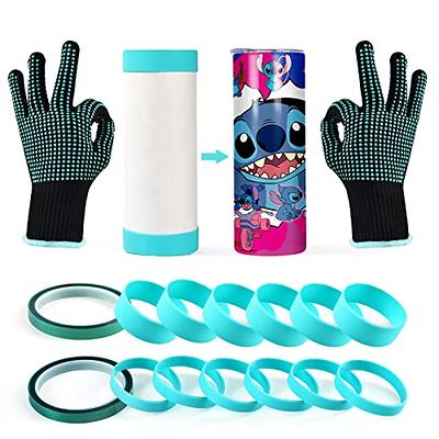 12Pcs Silicone Bands for Sublimation Tumbler Heat Resistant Sublimation  Paper Holder Ring Bands Prevent ghosting Sublimation Tight-Fitting