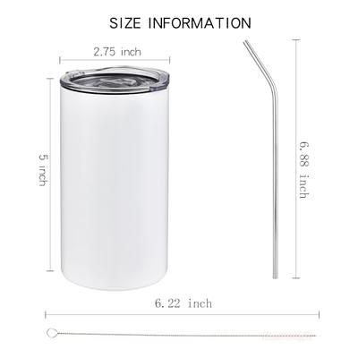 30 oz. Straight Skinny Sublimation Tumbler Blank - White