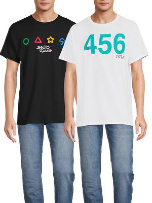 Men's Squid Game Player 456 Graphic Tee White Small