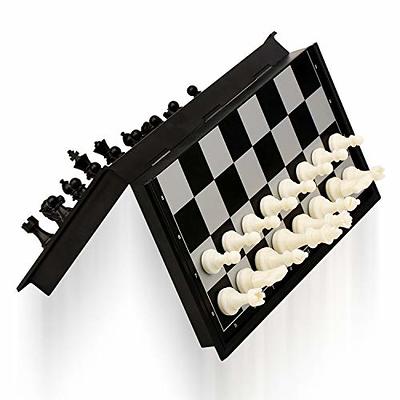 Magnetic Chess Set with Checkers - Meuzhen 16 Wooden Chess Board Game  Travel Chess for Adults & Kids, Gift for Men Women, Chess Gift Toys for  Boys