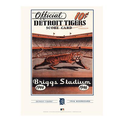 Detroit Tigers Paws 12'' x 12'' Minimalist Mascot Poster Print