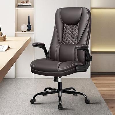 Efomao Desk Office Chair,Big High Back PU Leather Computer Chair