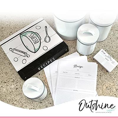 Outshine Premium Recipe Cards 4X6 Inches, Fruit Design (Set Of 50) |  No-Smear Double Sided Thick Cardstock | Bulk Blank Recipe Cards For Recipe  Box