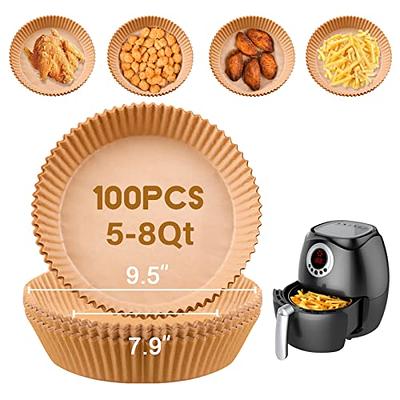 Air Fryer Disposable Paper Liner - 100 Plack, 6.3 Airfryer Instant Pot  Oven Insert Parchment Sheets Round, Grease and Water Proof Non Stick Basket  Liners for Baking Cooking 