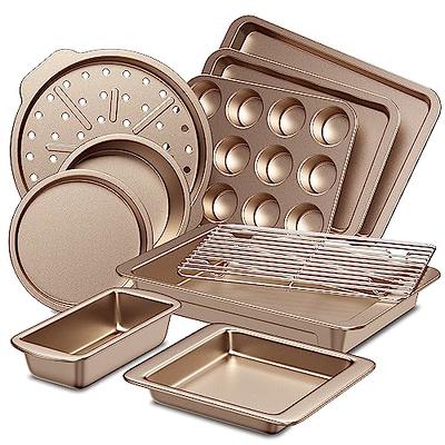 HONGBAKE Bakeware Sets, Baking Pans Set, Nonstick Oven Pan for