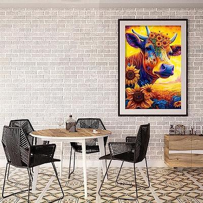 5D Diamond Painting Black Background Sunflowers Kit