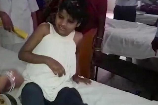 The girl is treated in hospital after being found in India: AP
