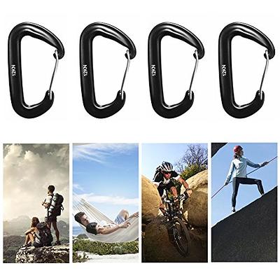 LOCKING MINI D-CLIP HOOKS utility aluminum Carabiner FOR camping/back  pack/bikes