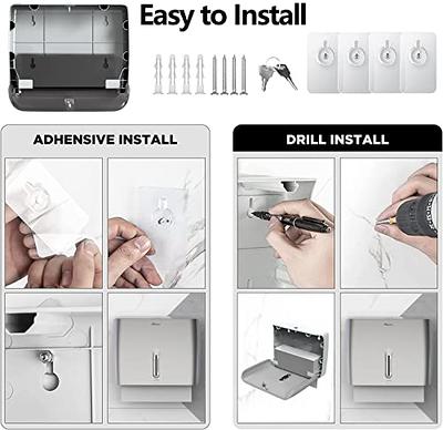 Paper Towel Dispensers Commercial Toilet Tissue Dispensers Wall Mount Paper Towel Holder C-Fold/Multifold Paper Towel Dispenser for Bathroom