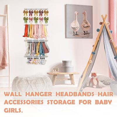  POVETIRE Headband Holder Hair Bows Organizer for Girls,Baby  Headbands Hair Accessories Organizer Storage Wall Hanging Decor for Nursery  Toddler Girls Room : Baby