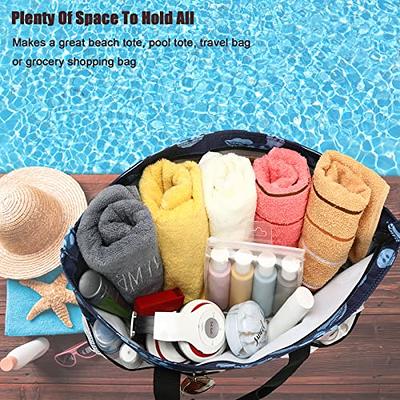 Beach Bags for Women, Large Waterproof Beach Tote Bag with Zipper Beach  Bags Waterproof Sandproof Swim Pool Bag Large Tote