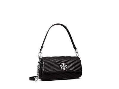 Kira Chevron Small Flap Shoulder Bag Black