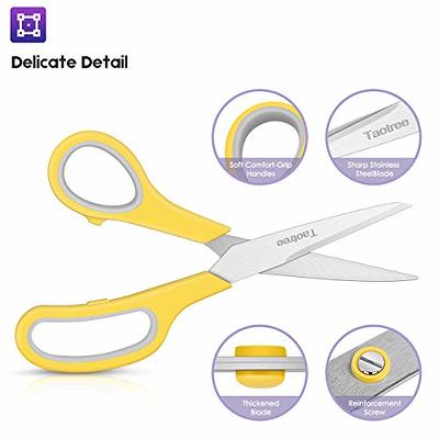 Scissors, Taotree 8 Scissors All Purpose Bulk Pack of 5