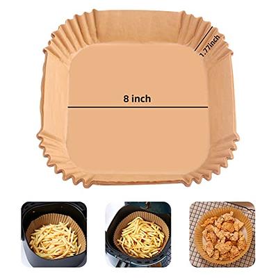 UOUYOO 8inch Air Fryer Disposable Paper Liners,100pcs Oil Proof