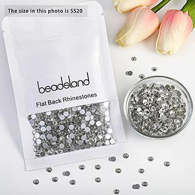 beadsland Flat Back Crystal Rhinestones Round Gems for Nail Art and Craft  Glue Fix, Crystal (4.6-4.8mm) SS20/1440pcs - Yahoo Shopping