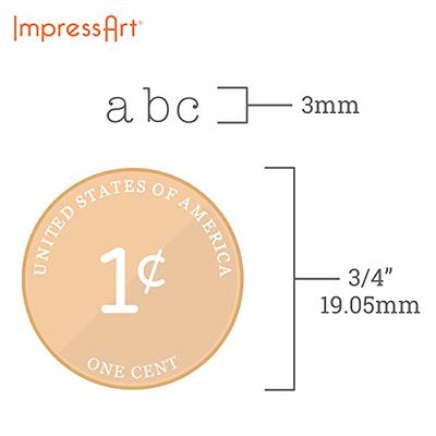 ImpressArt Metal Stamping Kit for Jewelry Making - Basic Uppercase (3mm)