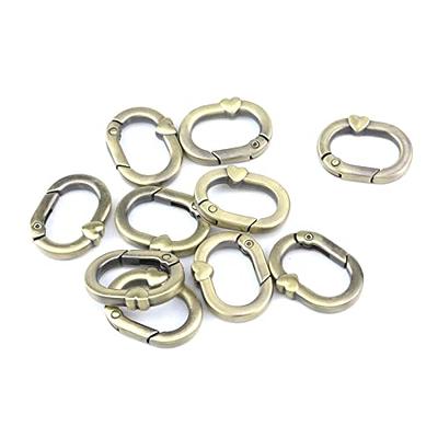 Tighall 10PCS Spring Oval Rings Heart Shape Metal Spring Snap Clip Round  Keychain Key Ring Clips O Ring Buckle for Bags, Purses, Handbag, DIY Craft  (Bronze) - Yahoo Shopping