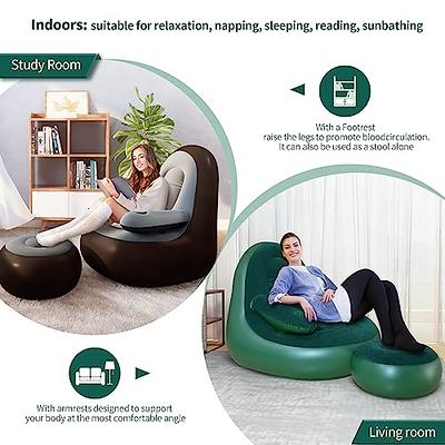 Inflatable Air Pillow Sleep Mobile Puff Up Cushion Travel Backrest Beach  Camping